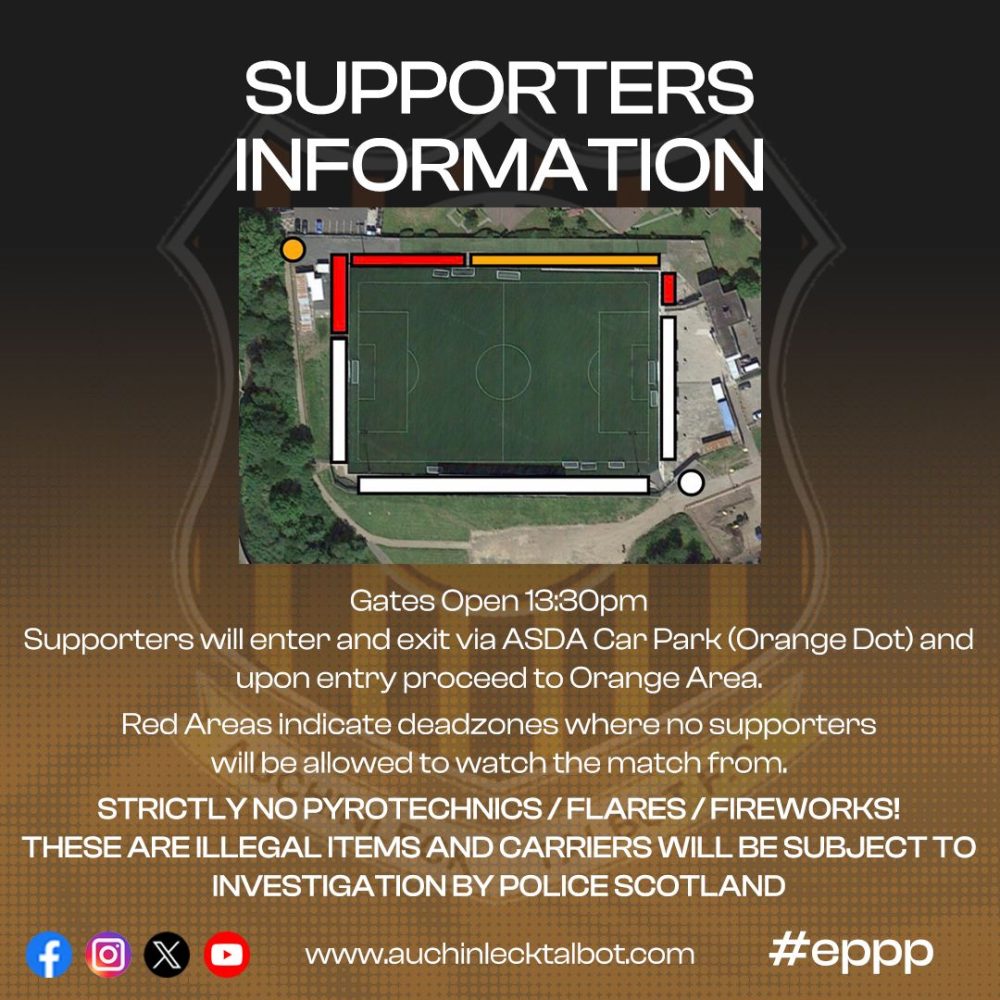 Cumnock v Talbot – Important Spectator Information